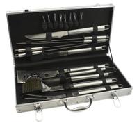Omgoods - Ensemble d'outils pour barbecue, présenté dans une mallette - 18 pièces