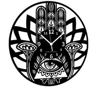 Omgoods - Horloge mural Hamsa, main de Fatma - 30 cm, décoration