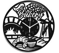 Omgoods - Horloge mural pour boulangerie et confection - Décoration en bois
