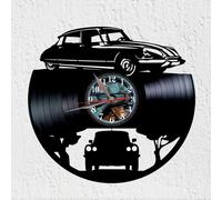 Omgoods - Horloge murale en vinyle, motif voiture française, décoration murale