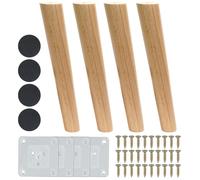 Omgoods - Lot de 4 pieds de remplacement en bois massif, de 30 cm de hauteur