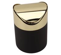 Omgoods - Mini poubelle - Acier inoxydable - Petite poubelle de table - Récipient à déchets - Mini poubelle pour la maison - Facile d'entretien - Idéale pour les petits déchets