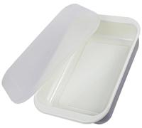 Omgoods - Moule à pâtisserie traditionnel avec couvercle - Moule émaillé 37x24x7 cm, gris