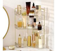 Omgoods - Organisateur d'angle à 3 niveaux en acrylique pour le rangement des produits de beauté
