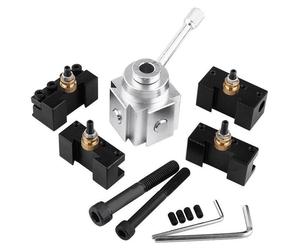 Omgoods - Outil de changement rapide - Support d'outil interchangeable - Multifonctionnel - Noir - Pour mini-tour - Outil et support - Adapté pour l'usinage des métaux...