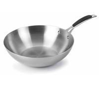 Omgoods - Poêle à frire en acier inoxydable, 28 cm, pour la cuisine
