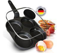 Omgoods - Poêle à œufs avec couvercle, 21 cm - Compatible avec les plaques à induction