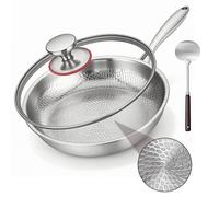 Omgoods - Poêle en titane avec spatule - Cuisson antiadhésive et saine (26 cm)