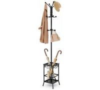 Omgoods - Porte-manteau autoportant avec 12 crochets et support pour parapluie