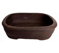 Omgoods - Pot en céramique pour bonsaï, non verni - Design 4, 20 cm