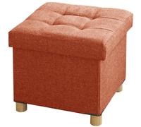 Omgoods - Pouf de rangement pliable avec pieds en bois
