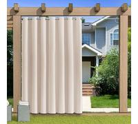 Omgoods - Rideaux d'extérieur opaques - Côtés imperméables et résistants aux intempéries pour plus d'intimité et une protection contre le soleil