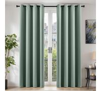Omgoods - Rideaux occultants noirs - Ensemble de 2 - 245 x 140 cm - Vert sauge