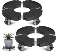 Omgoods - Rouleau de transport pour plantes, capacité de 200 kg - Rouleau pour plantes d'extérieur - Plateforme roulante - Support pour plantes - Rouleau à fleurs - Conception robuste avec système de 