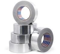 Omgoods - Ruban d'aluminium pour applications résistantes à la chaleur, 50 mm x 64 m, lot de 5 rouleaux
