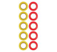Omgoods - Ruban d'isolation en PVC - Auto-adhésif - Isolation de haute qualité - Rouge/jaune-vert - Résistant à l'eau et à la chaleur - Pour la réparation de câbles isolés