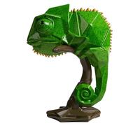 Omgoods - Statue de lézard décorative - Figurine en résine verte