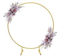 Omgoods - Support pour arche de ballons de 2,2 mètres - Kit d'arche de ballons ronds - Cercle métallique doré - Mariage/Anniversaire - Décoration de fête - Polyvalent - Arche décorative