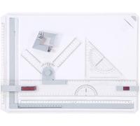 Omgoods - Tableau de dessin A3 - Conception ergonomique - Règles parallèles - Équerres - Agrafeuse rapide pour papier - Matériau résistant aux chocs - Plaque de dessin