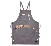 Omgoods - Tablier de travail en toile de coton avec de nombreuses poches
