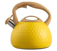 Omgoods - Théière avec poignée en bois - Bouilloire de 2,8 litres, compatible gaz et induction