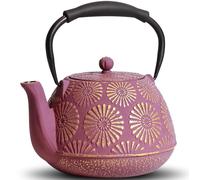 Omgoods - Théière en fonte de 1200 ml avec infuseur et émaillage