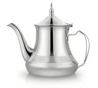 Omgoods - Théière marocaine de 1,4 litre en acier inoxydable, au design traditionnel