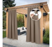 Omgoods - Tissu d'ombrage pour extérieur, imperméable - Rideaux occultants, lot de 2 - Pour l'extérieur - Assure l'intimité - 132 x 213 cm - Tissu de haute qualité