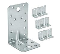 OMIDEAS 10 x Equerre d'assemblage renforcée (90 x 50 x 55 x 2) Equerre de Fixation Angle Droit Support en forme de L, Équerre Angle 90 Degrés en Acier, Équerre de Coin