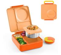 Omie Boîte à bento pour enfants, bol en acier inoxydable, 250 ml, orange coquelicot