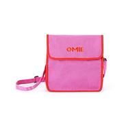 Omie Sac à déjeuner lavable, pliable, durable, tissu résistant à l'eau avec poche intérieure et porte-bouteille externe.