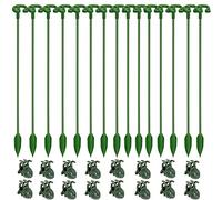 OMIGA 15 Pièces Tuteur Plante Interieur Piquets Tuteur Plante | pour Plantes avec Attache Plante Grimpante Métal Jardin Anneau de Support pour Fleur Rose Tomates Lys Pivoine (27cm)