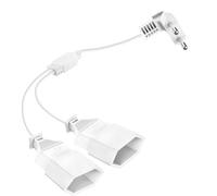 OMIGA Rallonge Plate 2 en 1 Multiprise Extra Plate 250 V/2.5 A Max | Rallonge Prise Fiche Plate 50 CM pour TV Ordinateur Moniteur Beamer Lampe Appareils Ménagers (Blanc)