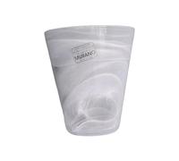 Omniacasa, Lot de 6 verres à eau en verre de Murano, fabrication artisanale, décorés avec effet vagues, couleur blanche, fabriqués en Italie, élégants pour table, idée cadeau