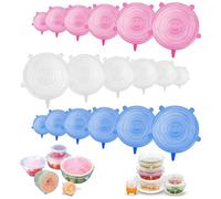 Omnikryp 18 Pièces Couvercle en Silicone 6.5, 9.5, 11, 14, 16, 19 cm
