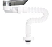 Omnikryp Siphon Lavabo de 1 1/4", Siphon Économiseur D'espace, Anti-Odeurs, Extensible de 380 à 930 mm, pour Salle de Bain, Cuisine