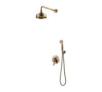 Omnires Art Deco ensemble de douche encastré avec douche pluie || SYSAD26BR
