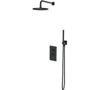 OMNIRES Contour - Set de douche avec thermostat encastré, corps d’encastrement, diamètre 25 cm, anthracite brossé SYSCT11AT