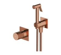 OMNIRES Contour - Mitigeur bidet encastré, avec douchette, avec corps d’encastrement, cuivre brossé SYSCTBI1CPB