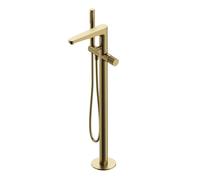 OMNIRES Contour - Mitigeur de baignoire pour montage au sol, avec corps d'encastrement, doré brossé CT8033GLB