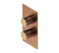 OMNIRES Contour - Mitigeur thermostatique encastré, 2 sorties, cuivre brossé CT8036CPB