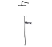 OMNIRES Contour - Set de douche avec mitigeur encastré, avec corps d’encastrement, diamètre 25 cm, chrome SYSCT10CR