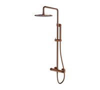 OMNIRES Contour - Set de douche avec thermostat, diamètre 25 cm, cuivre brossé CT8044CPB