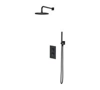 OMNIRES Contour - Set de douche avec thermostat encastré, corps d’encastrement, diamètre 25 cm, anthracite brossé SYSCT11AT