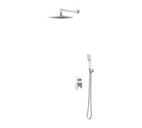 OMNIRES Fresh - Set de douche avec mitigeur encastré, corps d’encastrement, 25x25 cm, 3 jets, chrome SYSFR10CR