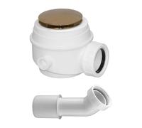 OMNIRES - Garniture de vidage pour receveurs de douche, sortie horizontale, doré WB01XGL