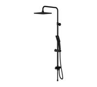 OMNIRES Jimjim - Set de douche sans mitigeur, 20x20 cm, 3 jets, noir mat SYSJIMJIMBL