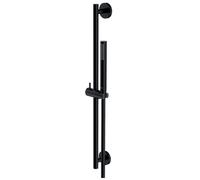 OMNIRES Microphone - Set pommeau de douche, barre et flexible, noir mat MICROPHONE-SBL