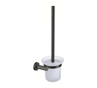 OMNIRES Modern Project - Brosse WC murale avec support, verre dépoli/graphite brossé MP60620GR