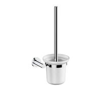 OMNIRES Modern Project - Brosse WC murale avec support, verre laiteux/chrome MP60620CR